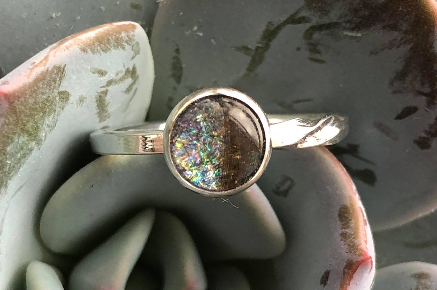 Single twist band - sterling silver