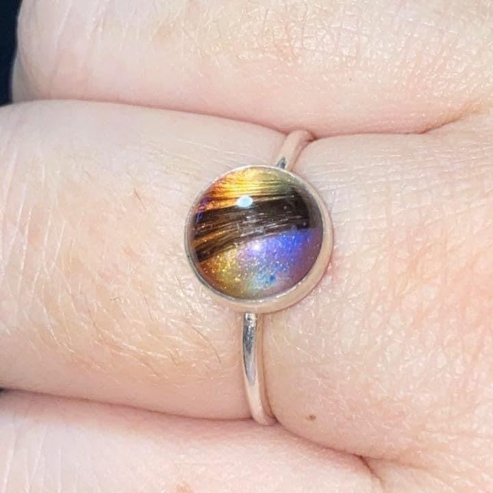 Sterling silver rainbow ring