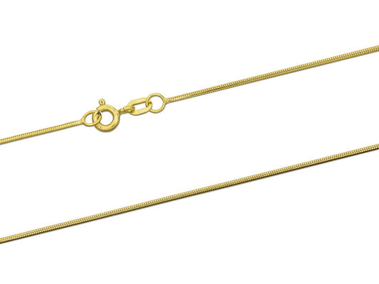 9ct Gold 0.9mm snake chain